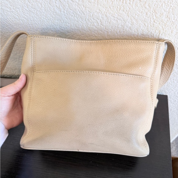 Vintage 1996 Coach Sonoma Pocket Zip Natural Grain Leather (4924) Crossbody Bag - Picture 6 of 12